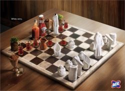 Ace Schach matt -weiss gewinnt